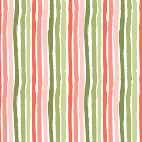 Spring Gouache stripes on white