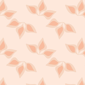 simple leaves in peach by rysunki_malunki