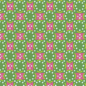 pink and green checkered print by rysunki_malunki