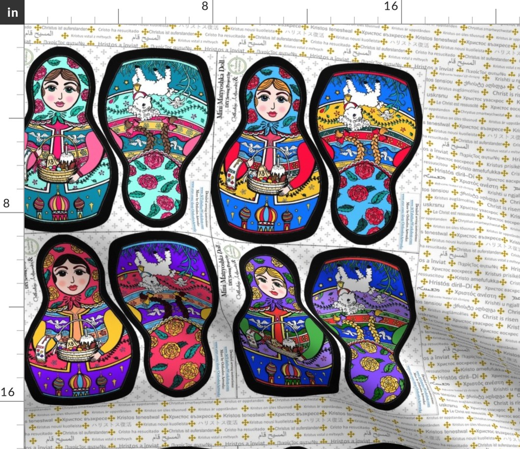 All 4 Mini Pascha Matryoshka Dolls