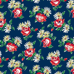 KC floral navy colorway