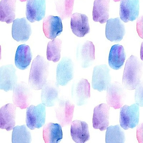 Watercolor painted spots in soft muted pastel colors a153