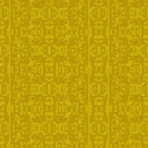 12" Golden Faux Woven Ikat