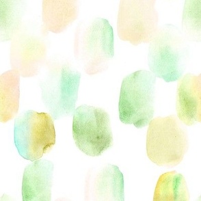 Green and mustard watercolor spots a153-4