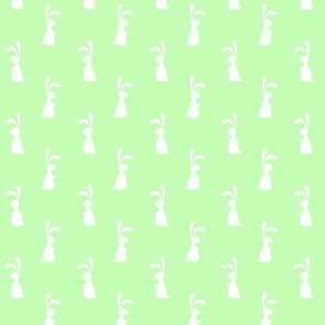 Pastel Color Bunny Pattern Green Background Pet Animal Owner