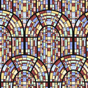 art deco stained glass windows