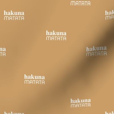Hakuna Matata seize the day positive vibes sweet boho nursery text quote typography design cinnamon yellow brown