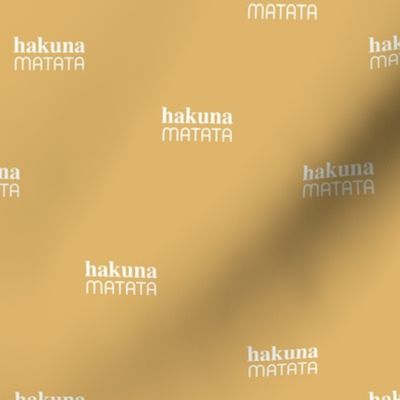 Hakuna Matata seize the day positive vibes sweet boho nursery text quote typography design ochre yellow white