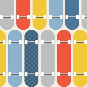 Skateboard, check - gray