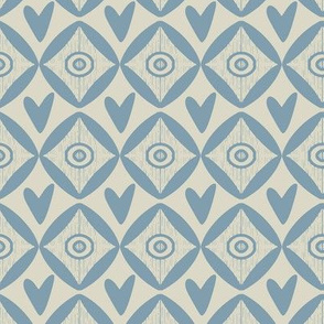 Heartfelt - blue and gray taupe by JAF Studio