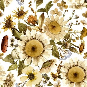 Jumbo / Vintage Sunflowers Fall