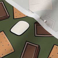 s'mores - smores deconstructed - summertime campfire fun - green - LAD21