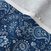 Blue Soma Paisley - Small Scale