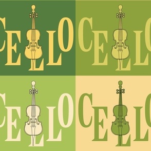 Large Cello in Cello Green