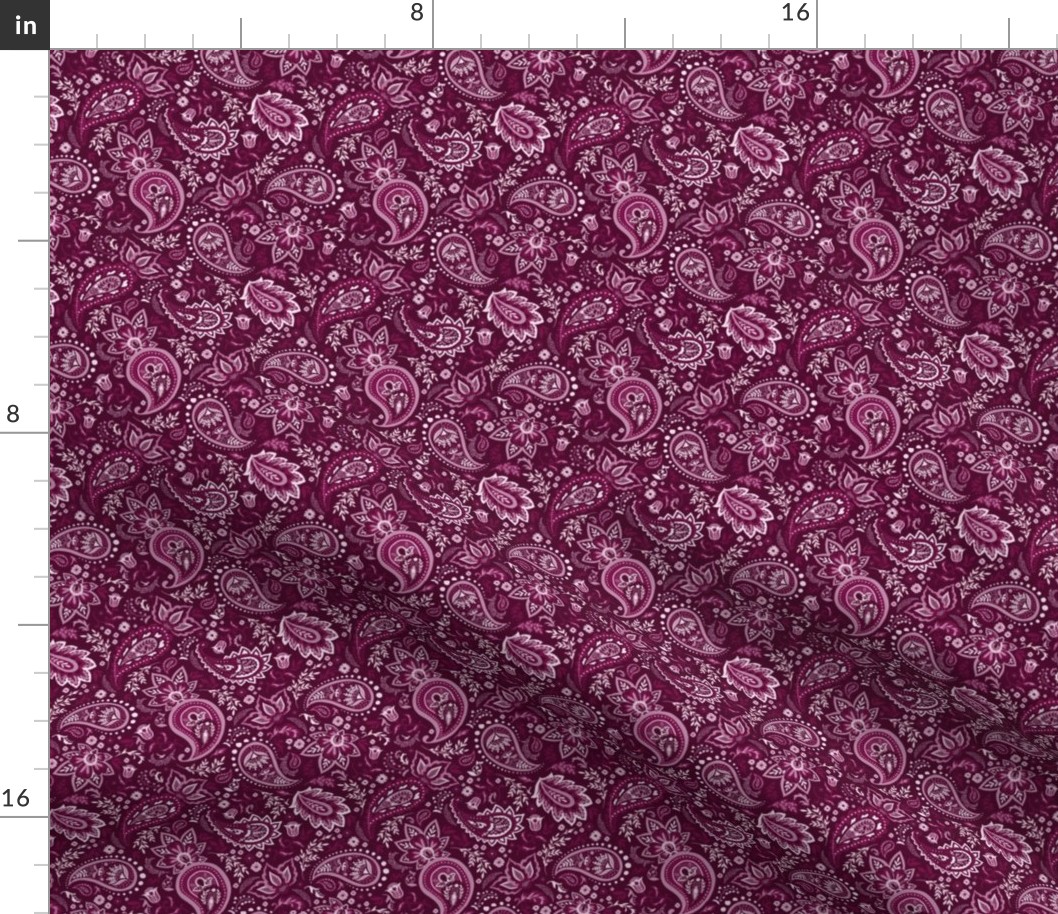 Fuschia Soma Paisley - Small Scale