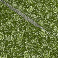 Moss Green Soma Paisley - Small Scale