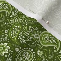 Moss Green Soma Paisley - Small Scale