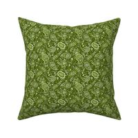 Moss Green Soma Paisley - Small Scale