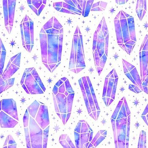 Pastel Crystals Purple on White
