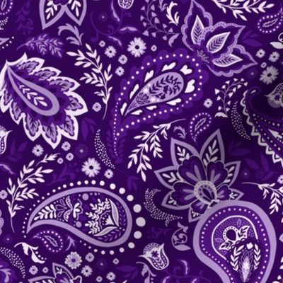 Purple Soma Paisley - Medium Scale