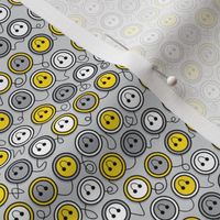 Stitched Buttons grey background
