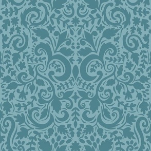 Softly Goes Rococo - teal