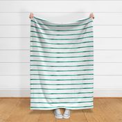 Extra Small Thin Stripes Watercolor Teal White