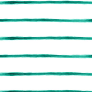 Extra Small Thin Stripes Watercolor Teal White