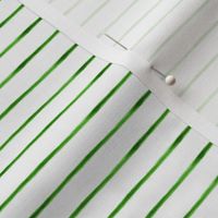 Extra Small Thin Stripes Watercolor Green White 