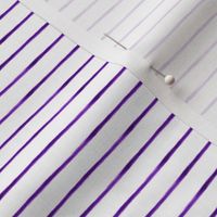 Extra Small Thin Stripes Watercolor Purple White