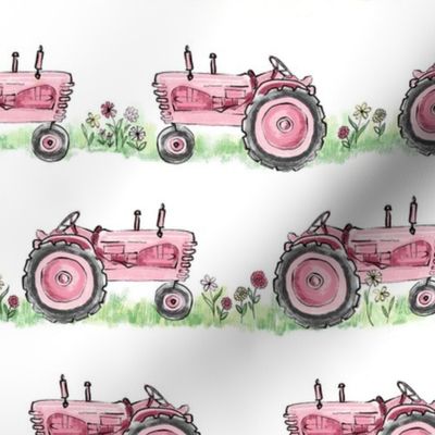 Pink Tractor, Large, approx 3 inch ©Luanne Marten