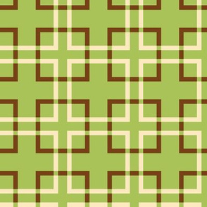 Overlapping Squares: Brown & White