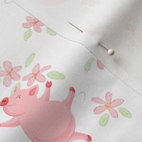 Pink pigs and poppies