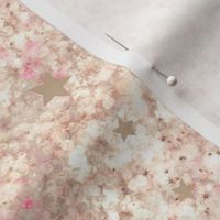 Foamy Pink and Cream Latte Galaxy Abstract 