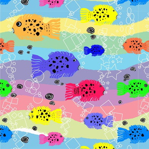 Fish Aquarium Color Wave 