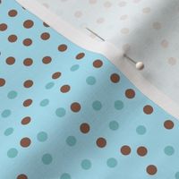 12" Retro Deco Cool Mint Dot Burst