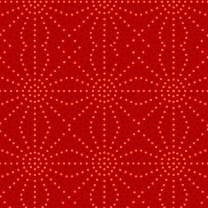 12" Retro Deco Paprika Dot BURSTS