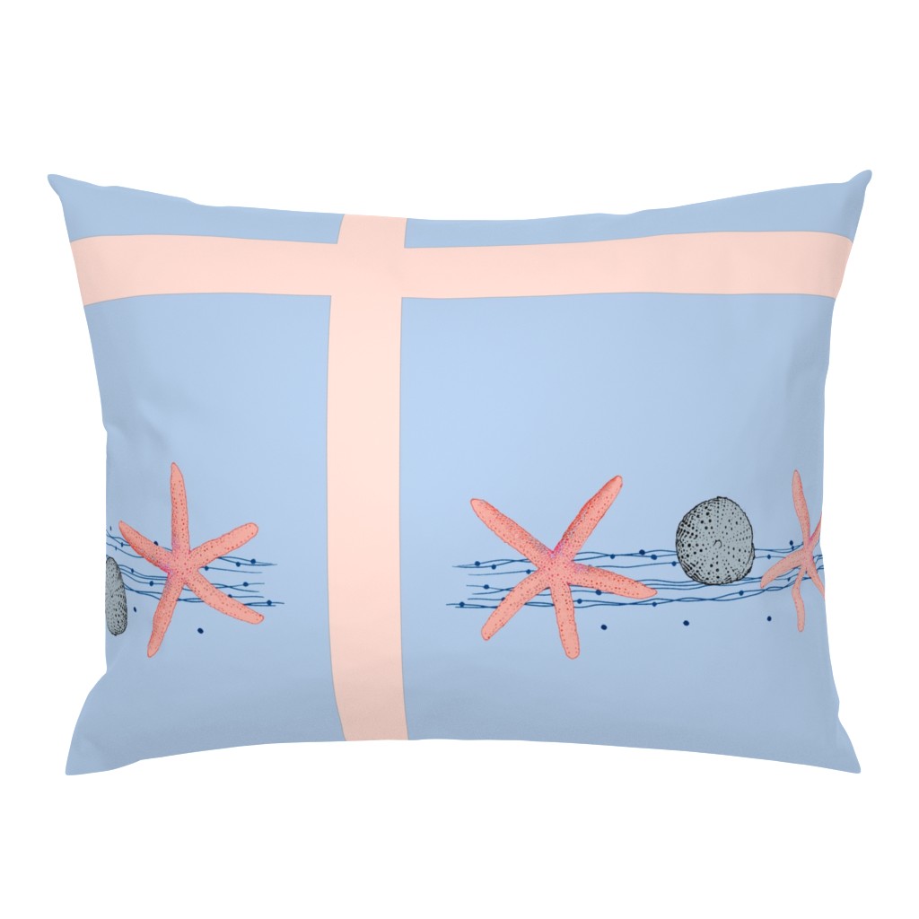 Star fish tea towel with 1-in seam allowance