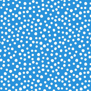 Large spring flower dots blue