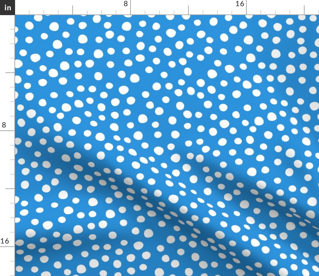 Large spring flower dots blue