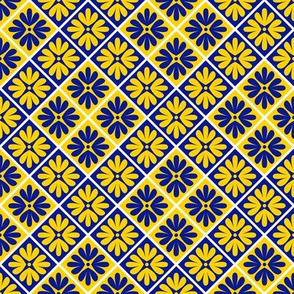 Azulejo tiles. Stars, flowers and Portuguese ornaments