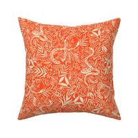 Celebrate your Uterus (floral snakes) orange
