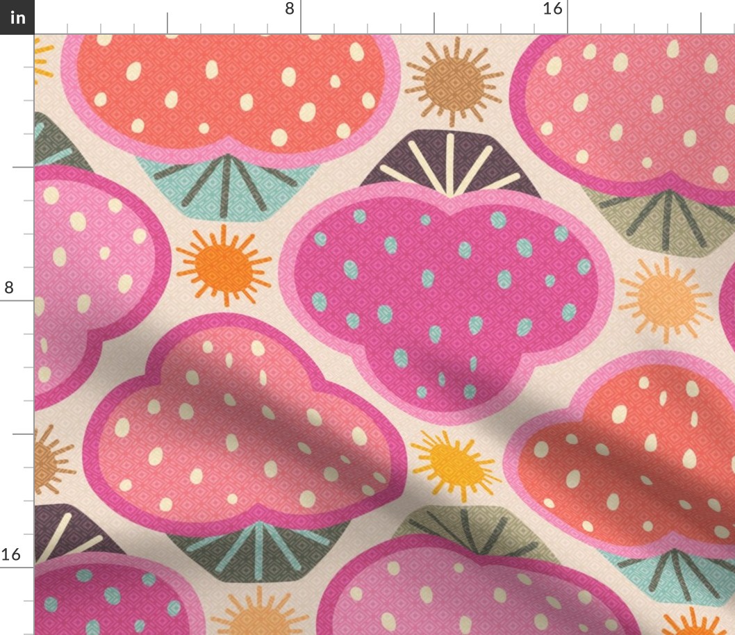 strawberry cupcakes quatrefoil by rysunki_malunki