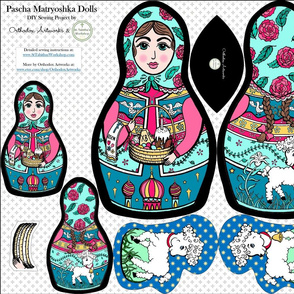 Pascha Matryoshka Dolls in Teal