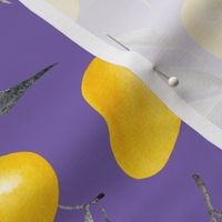Mango fruits on a purple