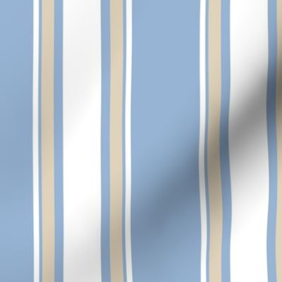 Stripes | Blue-Cream-White