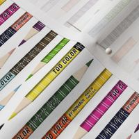 Pencil Stripes* (Horizontal) || vintage colored pencils
