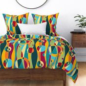 magical waves - multicolor abstract curves  - bohemian colors