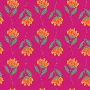 Flowers with Pink Background
