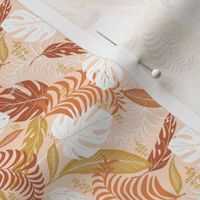 Paradiso - Tropical Palm Fronds - Boho Golden Blush Small Scale